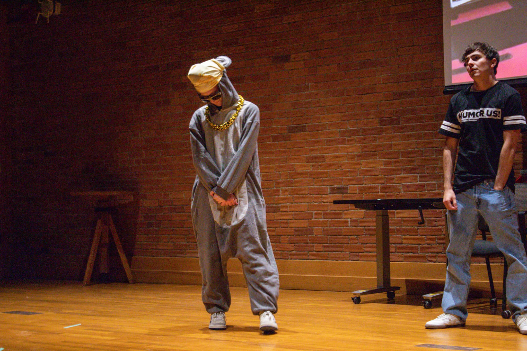 HumorUs cast performing on stage